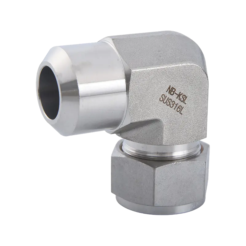 316L Stainless Steel Kompresi fitting tipe PIPA pipa butt las siku